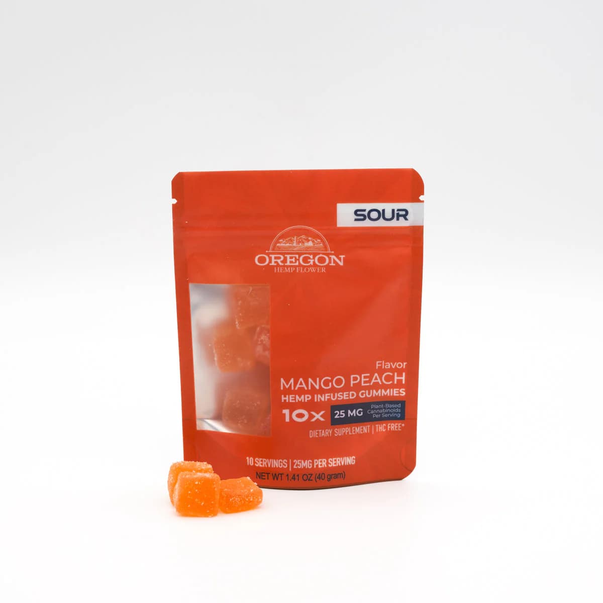 Sour Mango Peach CBD Gummies 250mg