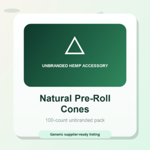 Natural Pre-Roll Cones - 100 Count generic unbranded hemp accessory product image