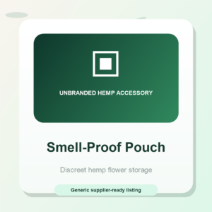Smell-Proof Hemp Storage Pouch generic unbranded hemp accessory product image